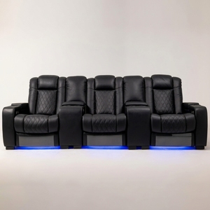Home Designed Villa Movie Seats Furniture Genuine <b>Leather</b> Stitch <b>Recliner</b> <b>Chair</b> - Product Image 1