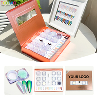 Ensemble de pigments à changement de couleur Diamond Shining Aurora Nail Art Pigment Caméléon Chrome Nail Powder Kit
