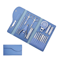 Ensemble d'outils de manucure et de pédicure en acier inoxydable de haute qualité, 18 pièces, kit de coupe-ongles professionnel, boîte portable et durable