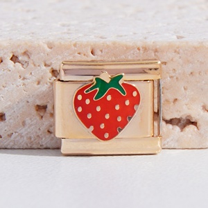 Pulsera de Charms Italianos de Moda de Alta Calidad, Corazón, Acero Inoxidable, Bañado en Oro de 18K, No se Deslustra, para Mujer - Product Image 6