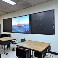 Équipement pédagogique scolaire 75 pouces, Smart TV LED, tableau blanc interactif, écran tactile, moniteur Android 14 pliable