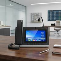 Téléphone IP A308i 20 lignes SIP, conférence 10 voies, écran tactile HD 7 pouces, caméra 5MP, microphone col de cygne, console de pagination, Gigabit PoE