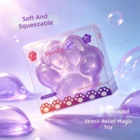 Jouet Squishy en forme de patte de chat à l'huile de coco et à la vaseline - Jouet anti-stress à récupération lente, unisexe, boîte surprise, pour tous les âges, vente en gros