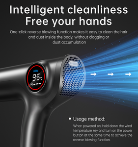 Secador de Pelo Profesional de Alta Velocidad <span class=keywords><strong>CONFU</strong></span>, Gran Venta, con Pantalla LED, Motor BLDC, Secador de Pelo Eléctrico de Salón, de Fábrica - Product Image 6