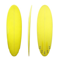 Planche de surf en mousse PU personnalisée avec teinte en résine, forme de queue de poisson, pour les sports nautiques et le surf
