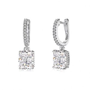 ต่างหูแบบห้อยประดับเพชรคิวบิกเซอร์โคเนียทรงกลม 8A ดีไซน์คลาสสิกจาก Dylam Charm ผลิตจากเงินแท้ 925 พร้อมตัวล็อกแบบอังกฤษ - Product Image 1