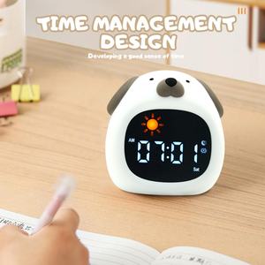 Entrenador de Sueño Digital para Niños con Cargador USB, Reloj Despertador Doble LCD Moderno para Mesa o Escritorio, Lámpara Nocturna Decorativa para el Hogar, Bonito para Niños - Product Image 2