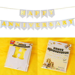 יום השנה שמח ychon מסיבת חתונה שמח לספק רקע זנב דגים נייר יום השנה דגל וחגיגה - Product Image 2