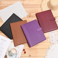Portafolio de Cuero PU A4, Carpeta de Anillas, Estuche para Documentos, Portapapeles Extraíble, Logotipo Grabado Personalizado, SKN-F-2654, Fabricación OEM y ODM