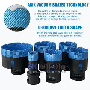 Broca de diamante soldada de 6mm-150mm <span class=keywords><strong>para</strong></span> perforación de coroñas, con rosca M14 o 5/8"-11 - Product Image 2