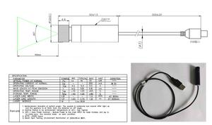 Módulo de diodo de línea láser verde de alta velocidad de 12x50mm 520nm 10MW fuente de alimentación USB de alta velocidad precio competitivo piezas de equipo nuevo - Product Image 3