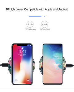 2025 vendita calda con Logo personalizzato con stampa completa e tondo caricabatterie Wireless moderno UV Design personalizzato in lega di alluminio caricabatterie Wireless - Product Image 4