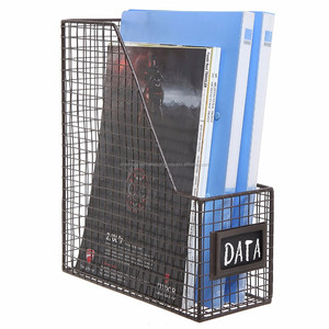 High Quality Indoor Copper Metal Mesh Magazine Organizer Unique Design <b>File</b> Organizer for Office Home Use Durable Paper <b>Storage</b> - Product Image 4