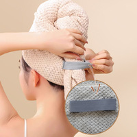 Best Selling 63x105cm Large Size Custom logo Thick Hair Towel Wrap Drying Towels Microfiber Hair Towel