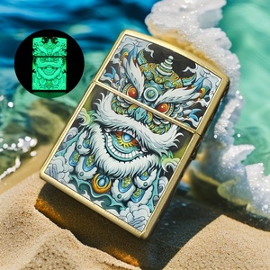 Venta Directa de Fábrica: Encendedor de Queroseno Hot Relief Armor con Rueda de Encendido, Resistente al Viento, Tallado, Luminoso y de Moda - Product Image 3