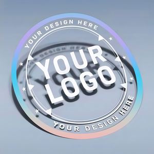 Custom 3D Round Acrylic Logo <b>Sticker</b> Holographic UV Printed Waterproof <b>Label</b> for Packaging - Product Image 1