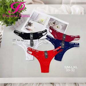 Mutandine Bikini in pizzo da donna con doppio ponte di cotone a molla in vari colori - Product Image 5