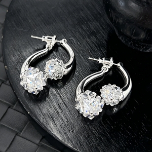 Nouvelles boucles d'oreilles plaquées or ZCgold au design séparé, boucles d'oreilles de luxe plaquées or avec zircon naturel, idéales <span class=keywords><strong>pour</strong></span> un usage quotidien - Product Image 5