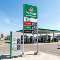 Panneau d'affichage LED 18 pouces à 7 segments à bas prix, avec télécommande sans fil 4G RS485 pour station-service