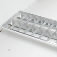 Luminaire encastré de type grille à persiennes au design moderne, base E27, lumière LED, lampes à grille T8 avec garantie de 5 ans, dimmable pour usage professionnel