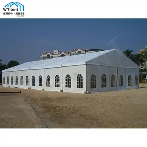 אוהל חופה לחתונה מסיבת יוקרה חיצונית באיכות גבוהה 10x50 מ' אוהל מסחרי לאירועים גדולים עם סגסוגת אלומיניום לבנה