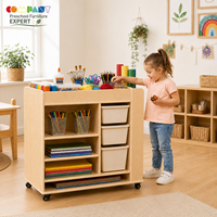 Meubles de garderie modernes en bois, armoire de rangement multifonctionnelle pour la petite enfance, salle de classe Montessori
