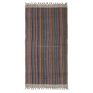 Handloomed Turkish <b>Towel</b> Handmade Multicolor Luxury Pompom Model Bath and Hand Sizes Set Hammam Hamam . - Product Image 3