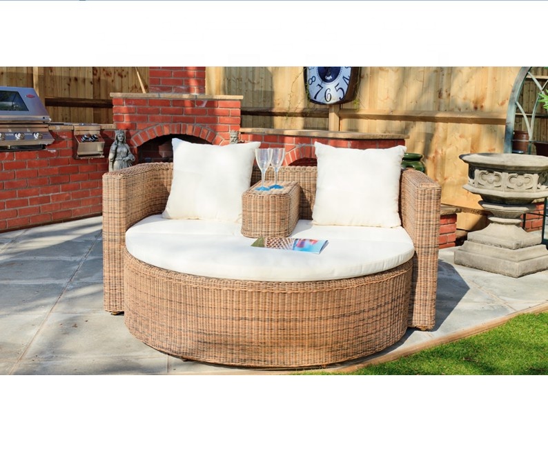 All weather cheap patio garden wicker outdoor sofa bed furniture clearance