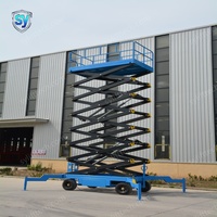 Plateforme élévatrice mobile à ciseaux SY pour l'éclairage des terminaux aéroportuaires, la signalétique, la maintenance des plafonds et l'installation d'installations