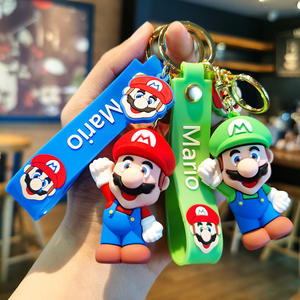 Lindo Llavero de Dibujos Animados en 3D de Mario, Luigi y Yoshi, Colgante de Muñeco 3D de PVC y Goma, Accesorio Antipérdida para Llaves de Coche, Regalo Promocional para Niños - Product Image 4