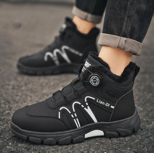 Botas de Invierno para <span class=keywords><strong>Hombre</strong></span>, Estilo Clásico Inglés, Forradas de Felpa de Algodón Grueso y Aislante, Cómodas y Versátiles - Product Image 4