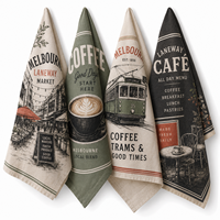 Hoshom Vintage Tea Towels 100% Cotton Kitchen Dish Towel Decorative Cloth for Home Kitchen Decor Custom Printing