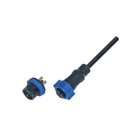 Connecteur M16 auto-bloquant 2 3 4 broches à souder, prise mâle/femelle industrielle, câble électrique, connecteur de fil étanche