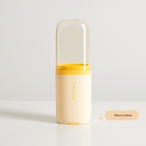 Plastic Capsule Mouthwash Cup Travel Wash Cup Portable Storage Box Three-in-One - Product Image 6