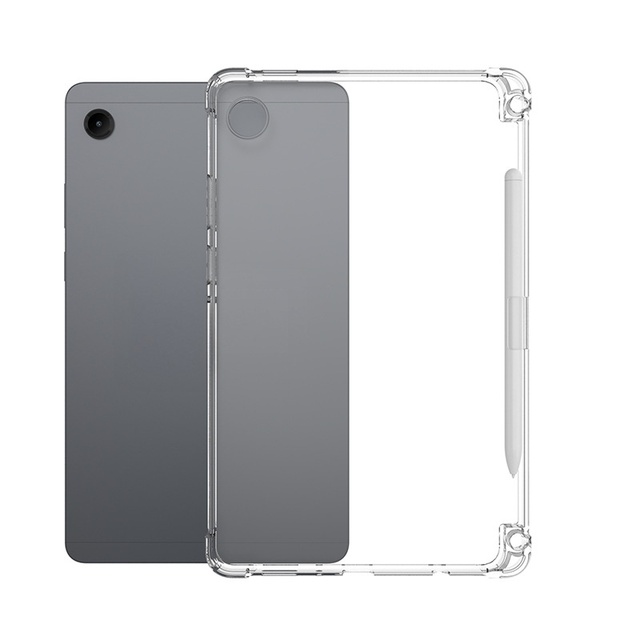 Shockproof Clear TPU Tablet Case for Samsung Galaxy Tab S10 Lite with Integrated Stylus Holder Flexible Protective Back Cover