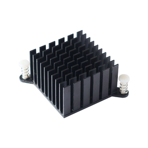 Dissipateur thermique en aluminium pour processeur, pont <span class=keywords><strong>nord</strong></span> et pont sud de la carte mère, noir, fente cassée avec ressort d'oreille, colle, clou, 38*38*23, trous diagonaux <span class=keywords><strong>59</strong></span> - Product Image 1
