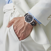 Montre chronographe mécanique automatique pour homme Mark Fairwhale, affichage de la date, style vintage, étanche, lumineuse, classique pour les affaires, FW-6059