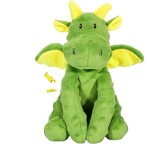 Squeaky sang trọng khủng long với Crinkle giấy nhồi bền vật nuôi tương tác nhai Đồ chơi màu xanh lá cây khủng long hình dạng con chó đồ chơi - Product Image 1