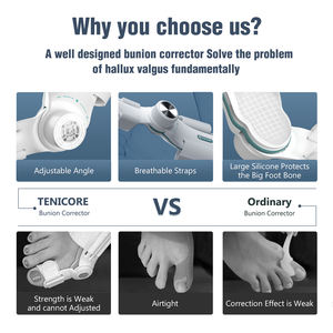 Tenicore XH belat Bunion kaku dengan fitur yang dapat disesuaikan penopang Penyelaras jari kaki Siang & Malam untuk koreksi Hallux Valgus - Product Image 3