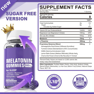 Gomitas de Melatonina con Magnesio, GABA y Cúrcuma con Sabor <span class=keywords><strong>a</strong></span> Uva para el Sueño, Relajación Nocturna y Bienestar en Adultos (No apto para Niños) - Product Image 2