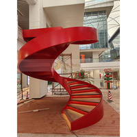 J267 Promotion Spéciale Escalier en Spirale Intérieur en Acier Inoxydable et Verre Marque JYF Design Personnalisé Design Tendance pour Bureaux Commerciaux