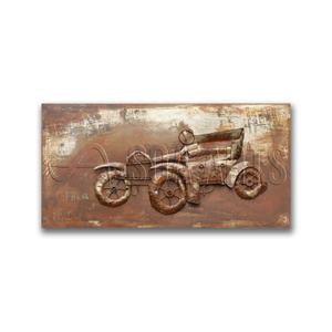 <span class=keywords><strong>Vintage</strong></span> Grande Trattore 3D Pittura su Ferro - Product Image 1