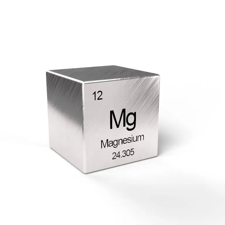 99.9% High Density Magnesium Metal Cube for Periodic Table Collection
