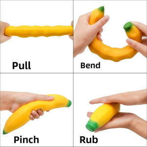 Juguete Sensorial Antiestrés de Plátano Simulado al por Mayor, Bola de Compresión de Rebote Lento para Aliviar la Ansiedad, Juguetes Fidget - Product Image 4