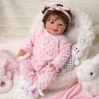 Poupée Reborn Babeside Sunny 17" Fille Réaliste, Poupée Reborn Tendance Bébé Fille en Silicone