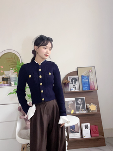 <span class=keywords><strong>Cardigan</strong></span> Lavorato a Maglia con Fibbia Dorata di Lusso, Nuovo Arrivo Primavera-Autunno 2026, Design Corto da Donna, Versatile e di Alta Classe - Product Image 3