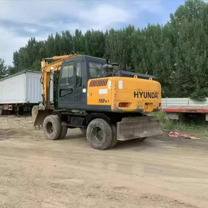 Excavatrice sur pneus Hyundai 15 tonnes d'occasion, fabriquée en Corée du Sud, modèle 150W-7, avec pompe hydraulique HYDAC et engrenage de 1,43 m - Product Image 1
