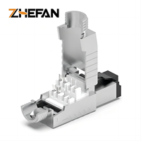 Zefan steker Modular konektor Rj45 Cat8 tanpa sikat