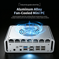 Mini PC de Seguridad de Red Fan Network N150 para Hogar, Oficina y Empresa, Servidor Firewall Pfsense, Host de Control Industrial con 4x2.5G LAN, Wifi 4G/5G