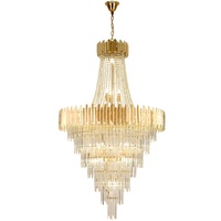 Lustre en cristal de luxe européen contemporain, éclairage commercial, hall d'hôtel, lieu de mariage, salle de banquet, restaurant, maison, villa